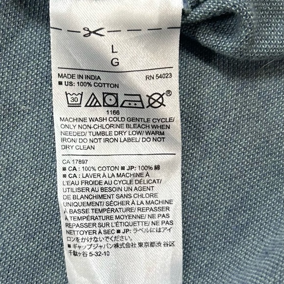 Banana Republic Sage Green Organic Cotton Polo Shirt for Men. Size Large. - Picture 6 of 6